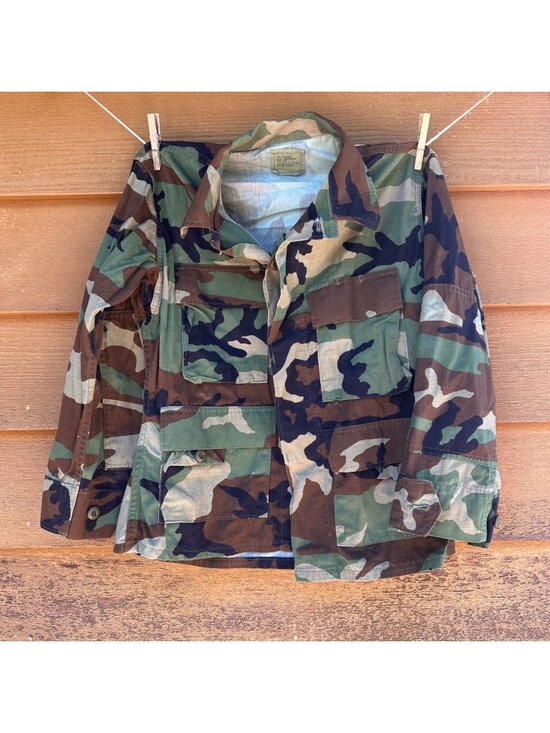 American Apparel Other - Woodland Camouflage Combat Jacket Small XX-Short Ripstop Cotton/Nylon Blend By A